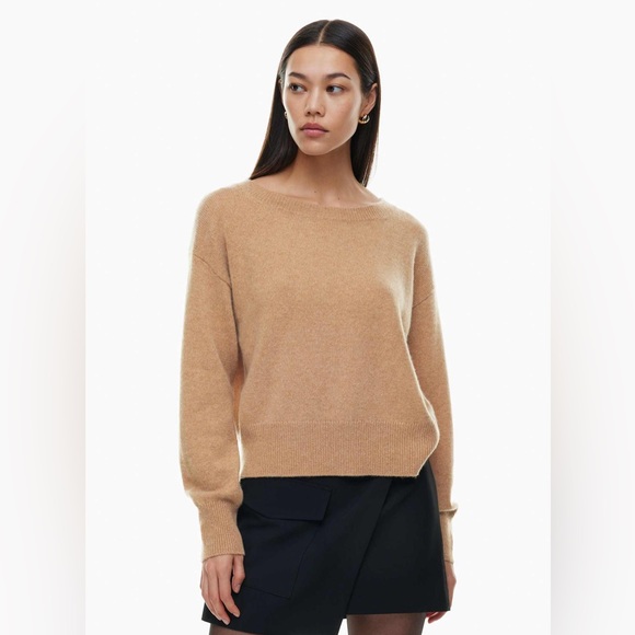Babaton Sweaters - Aritzia Babaton | Luxe Cashmere Session Sweater | Beige/Tan | XS